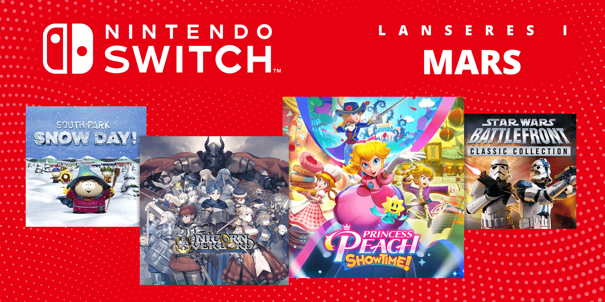 Kommende spill til Nintendo Switch - mars 2024