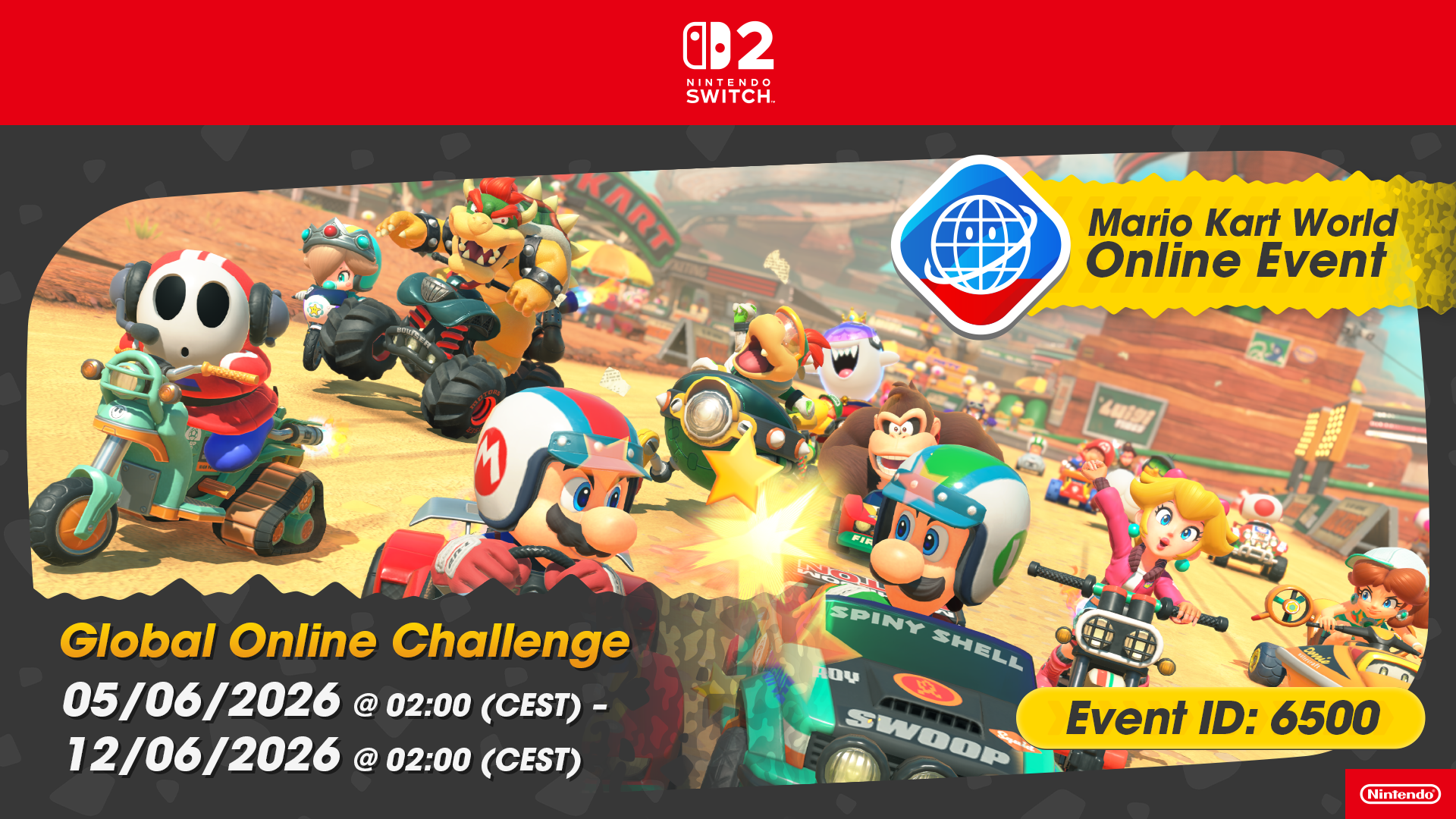 Sikt mot horisonten under det første globale Mario Kart World-arrangementet!