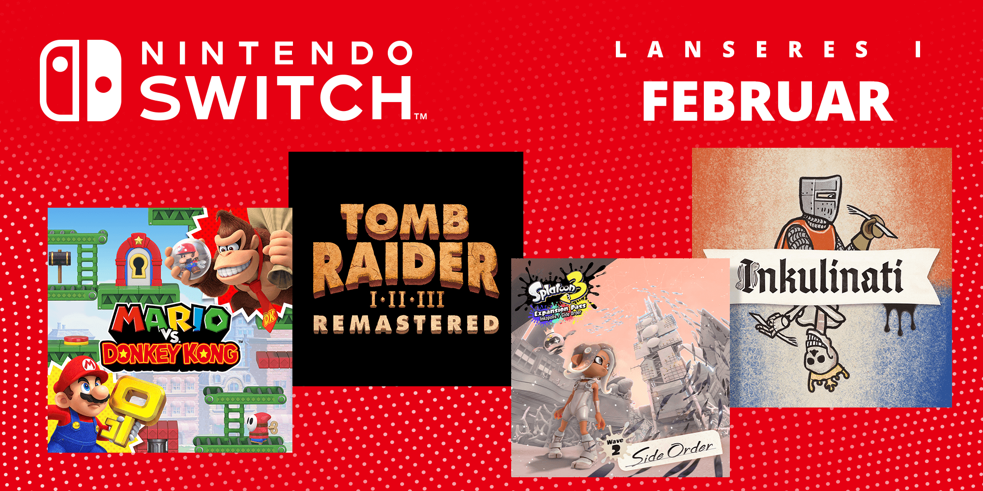 Kommende spill til Nintendo Switch - februar 2024