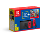 Nintendo Switch Konsoll (rød) + Nedlastningskode til Super Mario Odyssey + Klistremerker fra Super Mario Bros. Filmen
