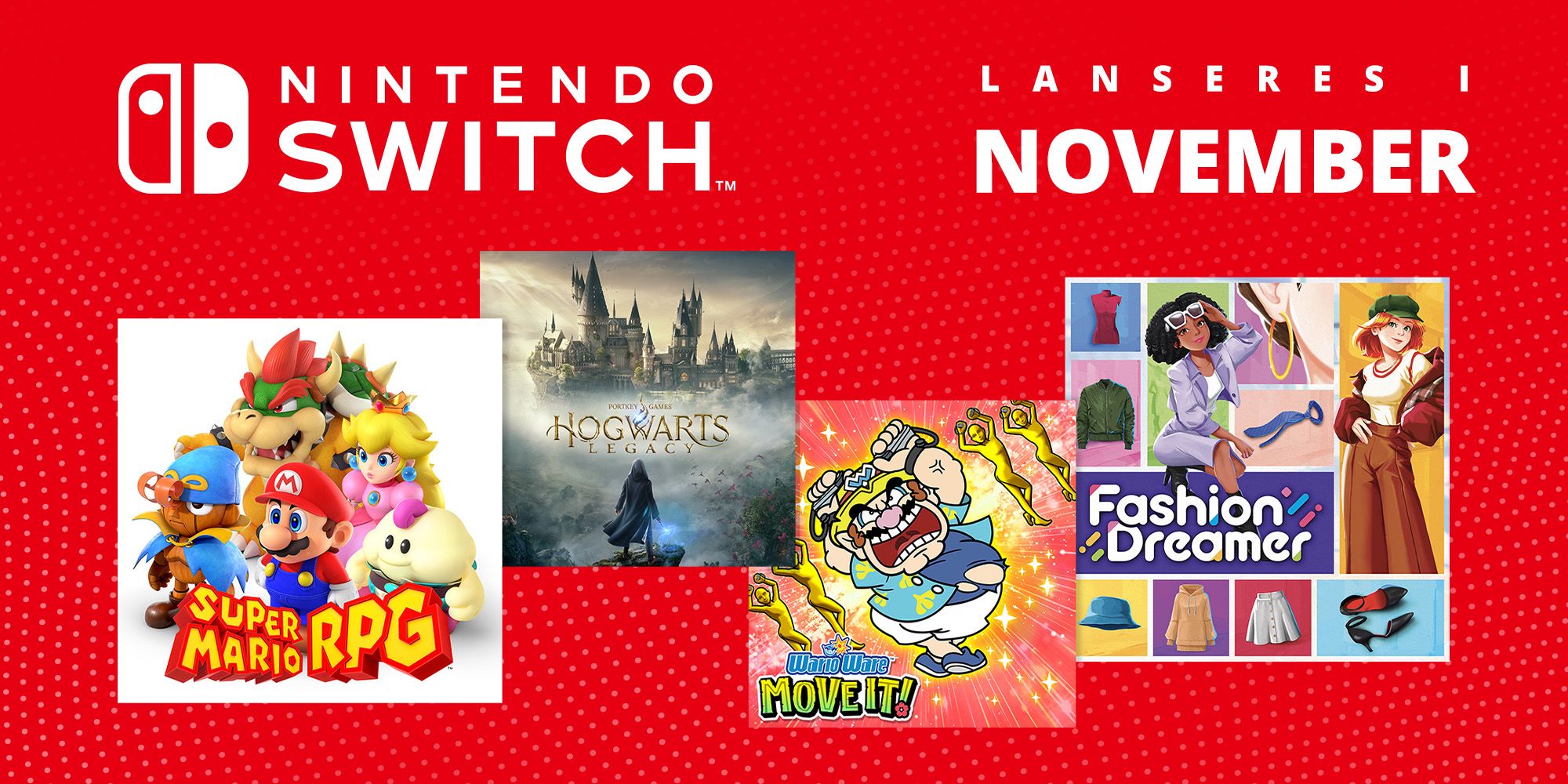 Spill som lanseres til Nintendo Switch – november 2023